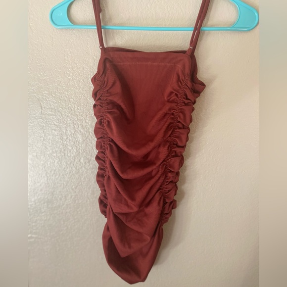 Free People On Your Side Ruched Tank Bodysuit - Picture 3 of 3